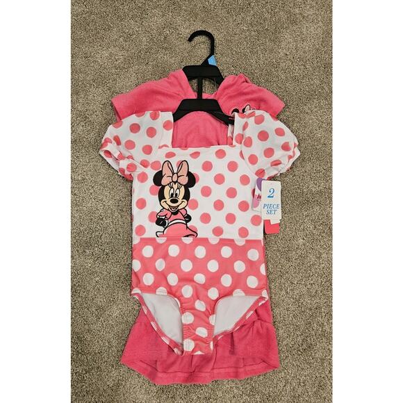 New Minnie Mouse TWO Piece Swim Set Size 4t - Picture 1 of 4